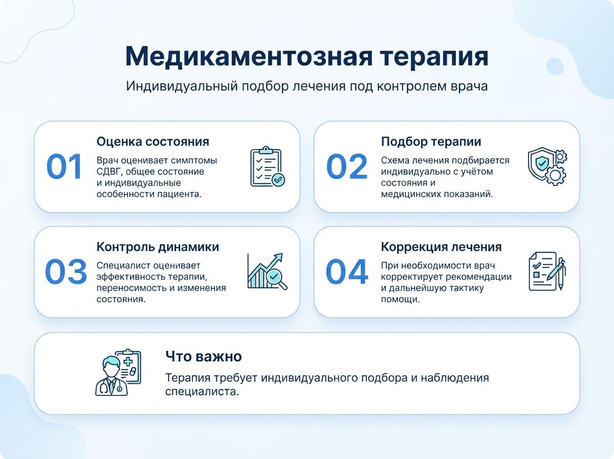 Лечение СДВГ в Свободном у детей и взрослыхинфографика